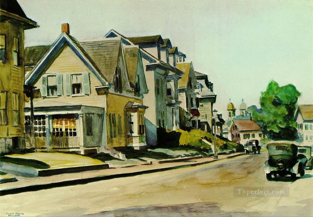 見通し通りの太陽 マサチューセッツ州グロスター 1934年 エドワード・ホッパー油絵